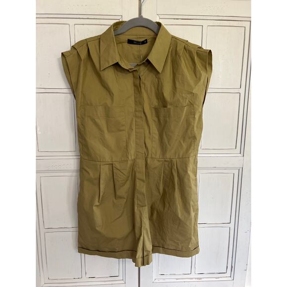 NWT Deluc size small beige jumpsuit size small pockets cotton - Picture 1 of 5